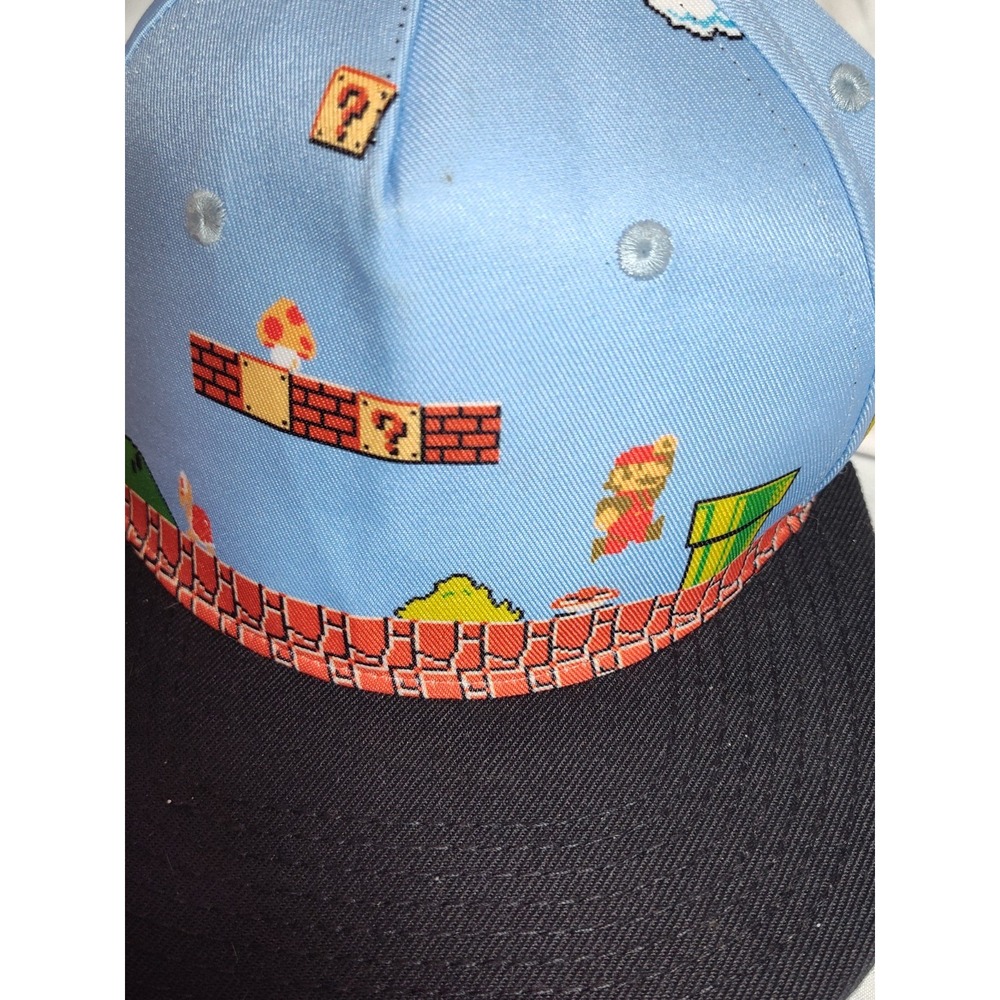 Mario 8 Bit Scene Sublimated Snapback Hat